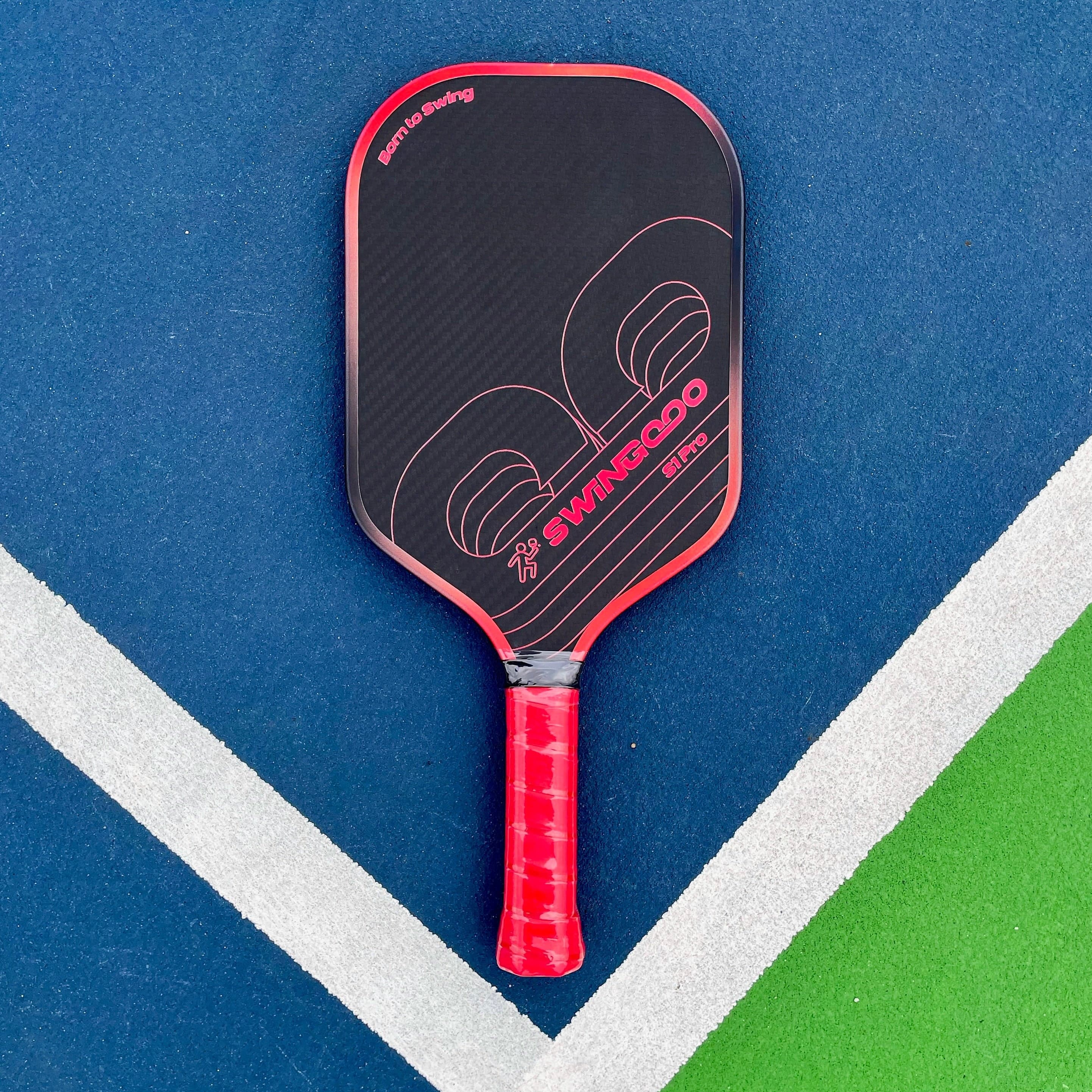 S1 Pro Carbon top-down on a pickleball court