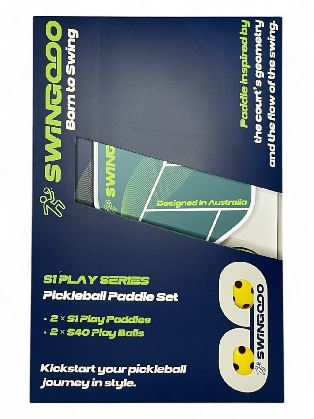 S1 Play Series Pickleball Paddle Set – 2 Paddles + 2 Balls