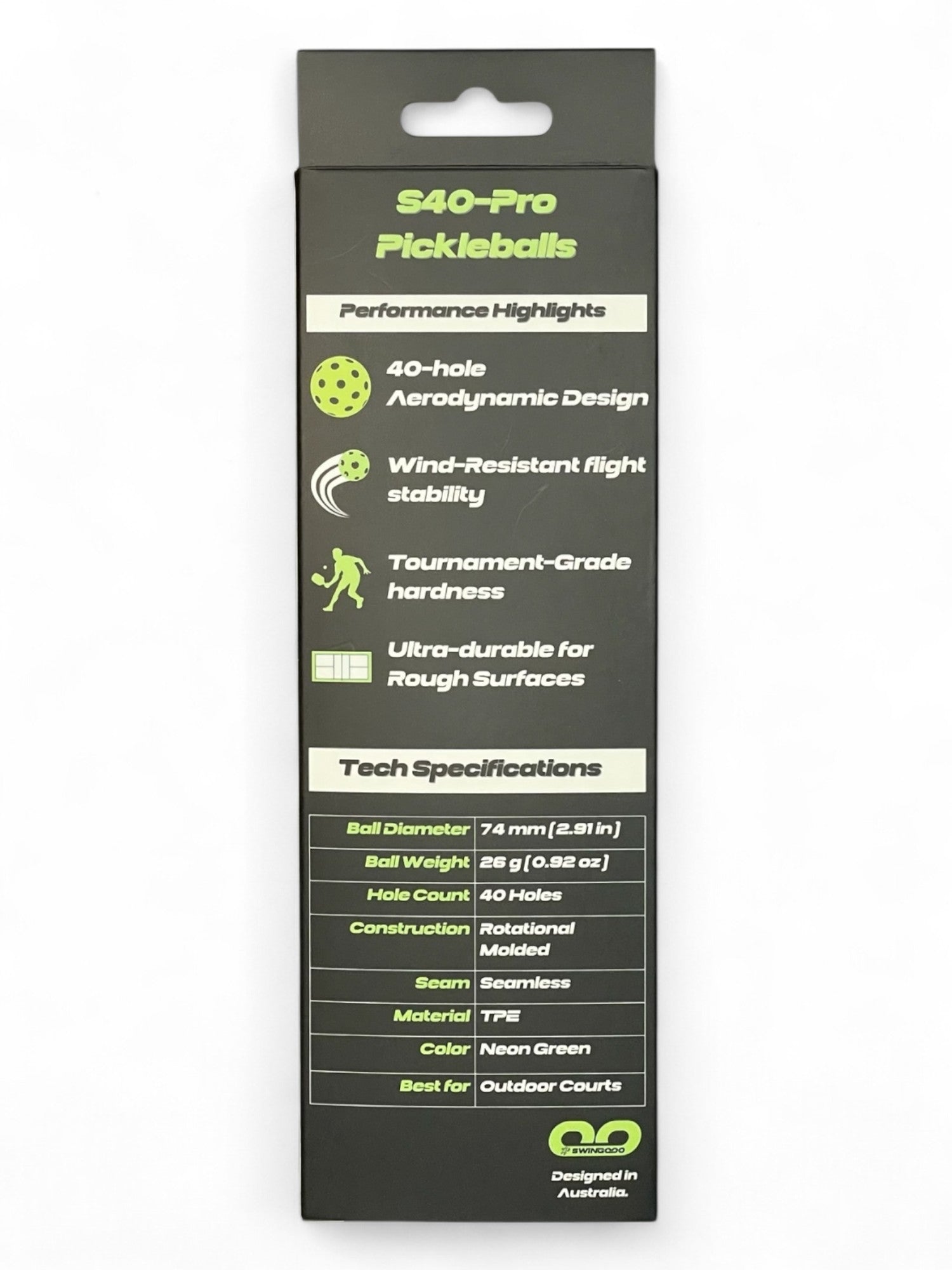 S40 Pro Pickleball Balls - Set of 3